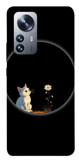 Чехол на Xiaomi 12 / 12X Cat and flower фото 1 из 1