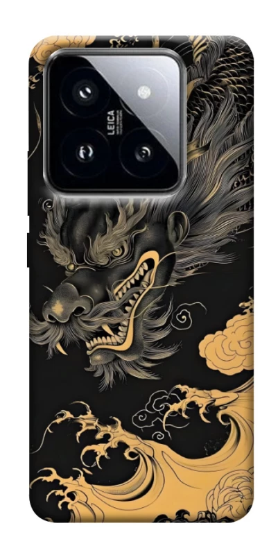 Чохол на Xiaomi 14 Pro gold dragon фото 1 з 1