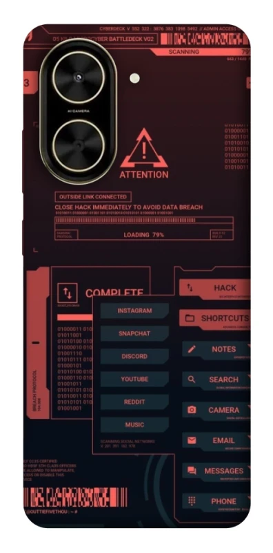 Чохол на Xiaomi Poco C71 Attention фото 1 з 1