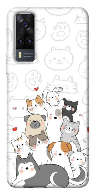 Чохол на Vivo Y31 Funny Pets фото 1 з 1