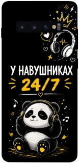 Чехол на Samsung Galaxy S10+ У навушниках 24/7 фото 1 из 1