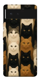 Чохол на Google Pixel 6 Colorful Cat Collage фото 1 Чохол на Google Pixel 6 Colorful Cat Collage фото 1 з 1