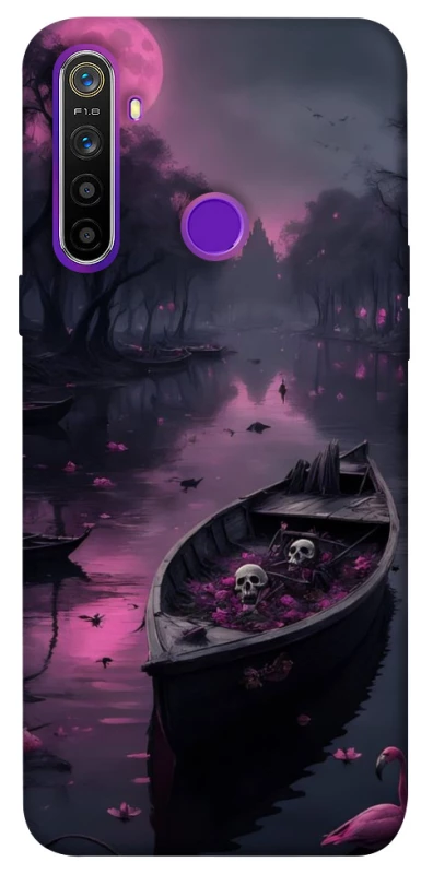 Чохол на Realme 5 Boat and flamingo фото 1 з 1
