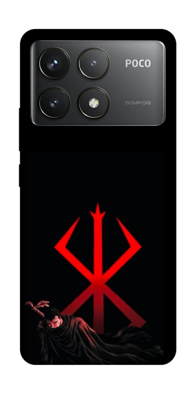 Чохол на Xiaomi Poco F6 Pro Berserk Red Logo фото 1 з 1