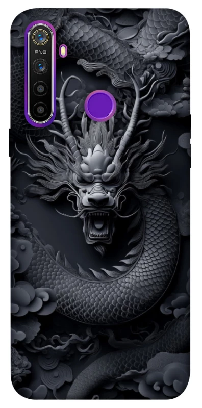 Чехол на Realme 5 black dragon фото 1 из 1