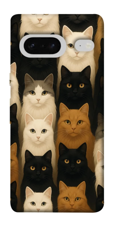 Чехол на Google Pixel 7 Colorful Cat Collage фото 1 из 1