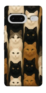 Чехол на Google Pixel 7 Colorful Cat Collage фото 1 из 1