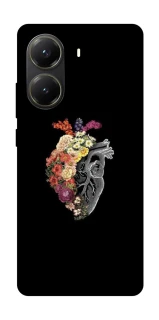 Чохол на Xiaomi Poco X6 Pro Heart with flowers фото 1 з 1