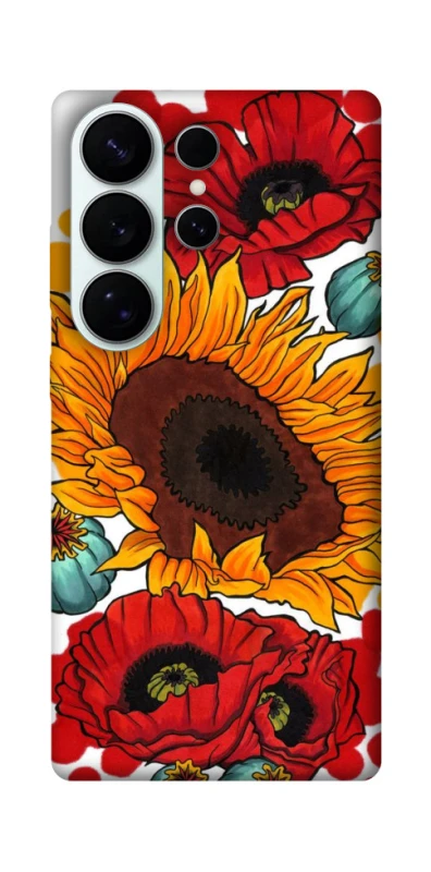 Чохол на Samsung Galaxy S26 Pro Соняшники та маки фото 1 з 1