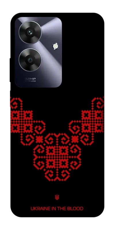 Чохол на Realme Note 60 Чорно-червона вишиванка фото 1 з 1