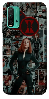 Чехол на Xiaomi Redmi Note 9 4G / Redmi 9 Power Black Widow фото 1 из 1