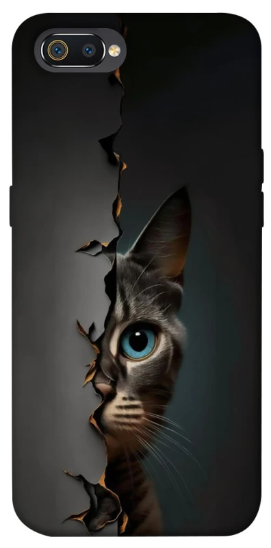 Чохол на Realme C2 Кіт-підглядач v2 фото 1 з 1