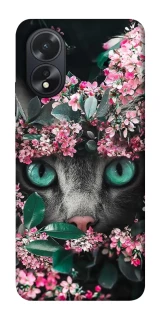 Чохол на Oppo A38 Кіт в квітах фото 1 з 1