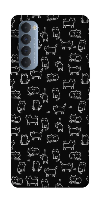 Чохол на Oppo Reno 4 Pro Black Cats фото 1 з 1
