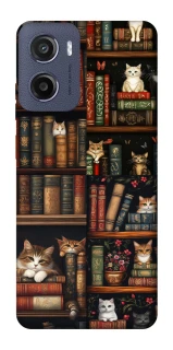 Чохол на Motorola Moto E15 Cats & Books фото 1 з 1