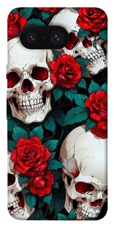 Чехол на Google Pixel 8 skull and rose фото 1 из 1