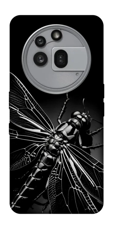 Чохол на Nothing Phone (3a) Pro Black dragonfly фото 1 з 1
