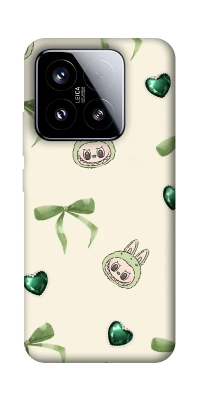 Чохол на Xiaomi 15 Labubu Green Heart фото 1 з 1