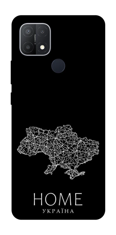 Чохол на Oppo A15s / A15 Ukraine black map фото 1 з 1