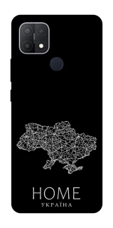 Чехол на Oppo A15s / A15 Ukraine black map фото 1 из 1