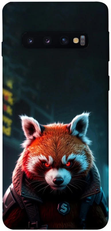 Чохол на Samsung Galaxy S10 Cyber Red Panda фото 1 з 1