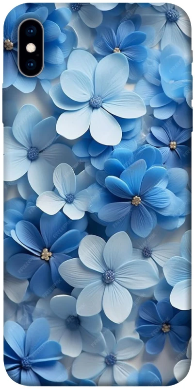 Чехол на Apple iPhone X (5.8") Синие цветы фото 1 из 1