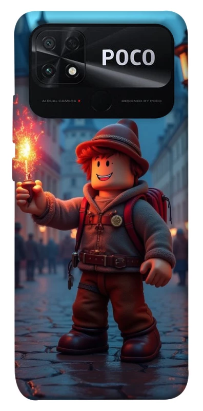 Чохол на Xiaomi Poco C40 Roblox Fire Logo Blue Flames фото 1 з 1