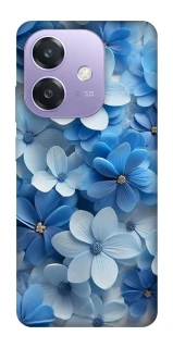 Чехол на Oppo A40m Синие цветы фото 1 из 1