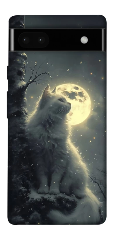 Чехол на Google Pixel 6a Кот под луной фото 1 из 1