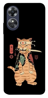 Чохол на Oppo A17 Кіт-самурай фото 1 з 1