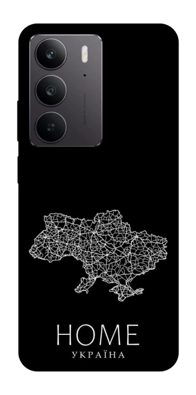 Чехол на Realme C75 Ukraine black map фото 1 из 1