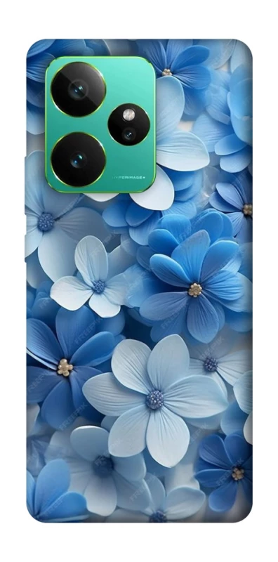 Чехол на Realme GT 7 Синие цветы фото 1 из 1