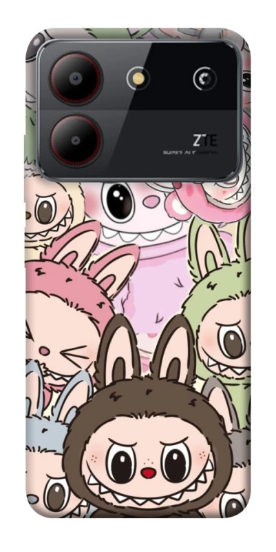 Чохол на ZTE Blade A54 4G All Labubu 3 фото 1 з 1