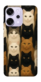 Чехол на Oppo Reno 14 Pro Colorful Cat Collage фото 1 Чехол на Oppo Reno 14 Pro Colorful Cat Collage фото 1 из 1