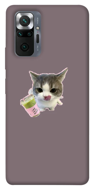 Чехол на Xiaomi Redmi Note 10 Pro cat matcha фото 1 из 1