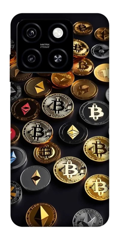 Чехол на ZTE Blade A55 4G Many coins фото 1 из 1