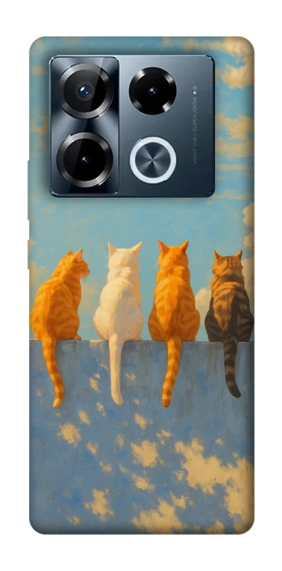 Чохол на Infinix Note 40 Pro 4G cats on wall фото 1 з 1