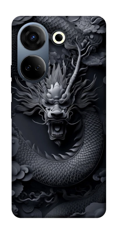 Чехол на TECNO Camon 20 Pro (CK7n) black dragon фото 1 из 1