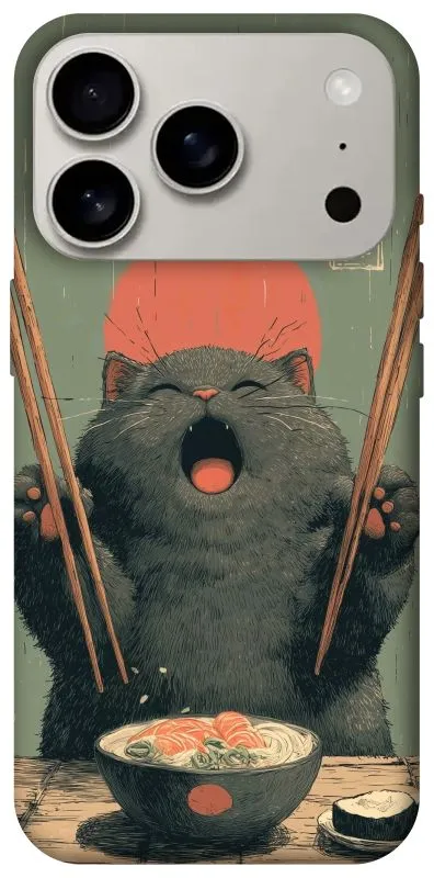 Чохол на Apple iPhone 18 Pro Hungry Cat фото 2 з 2