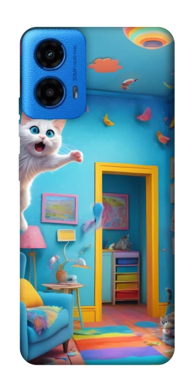 Чохол на Motorola Moto G45 crazy cat фото 1 з 1