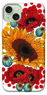 Чохол на Apple iPhone 15 Plus (6.7") Соняшники та маки фото 1 з 1