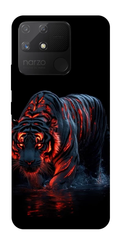 Чохол на Realme Narzo 50A fire tiger фото 1 з 1