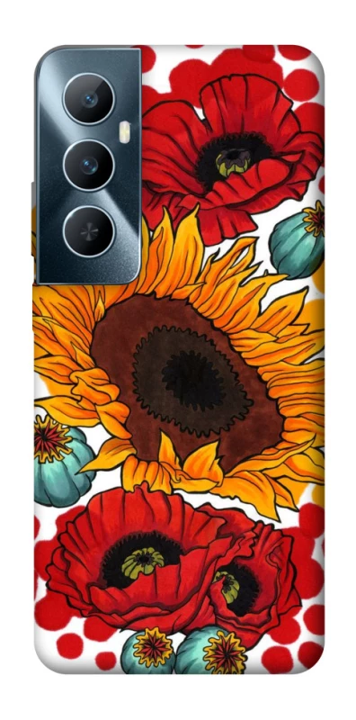 Чохол на Realme C65 4G Соняшники та маки фото 1 з 1