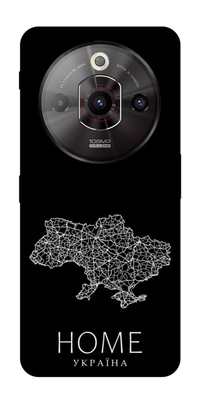 Чохол на ZTE Nubia Focus Pro Ukraine black map фото 1 з 1