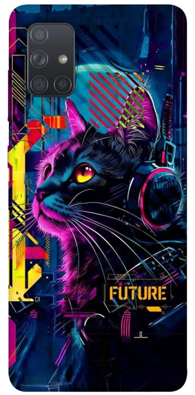 Чехол на Samsung Galaxy A71 Cyber Cat v2 фото 1 из 1