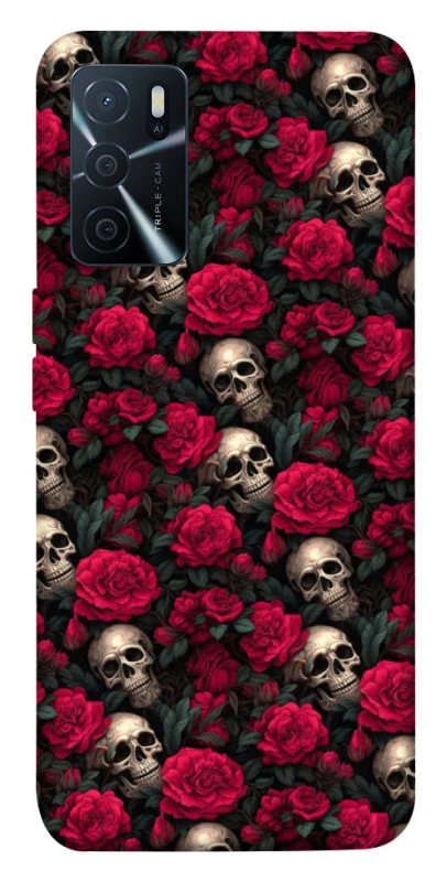 Чохол на Oppo A16s / A16 Черепа та рози фото 1 з 1