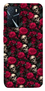 Чохол на Oppo A16s / A16 Черепа та рози фото 1 з 1
