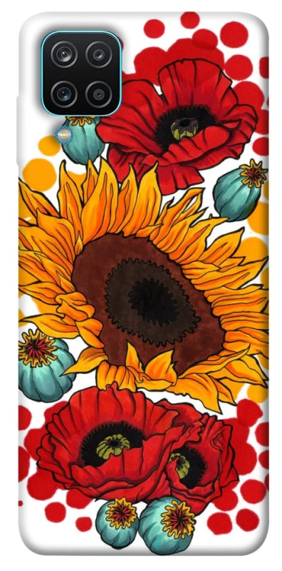 Чехол на Samsung Galaxy M12 Подсолнечники и маки фото 1 из 1