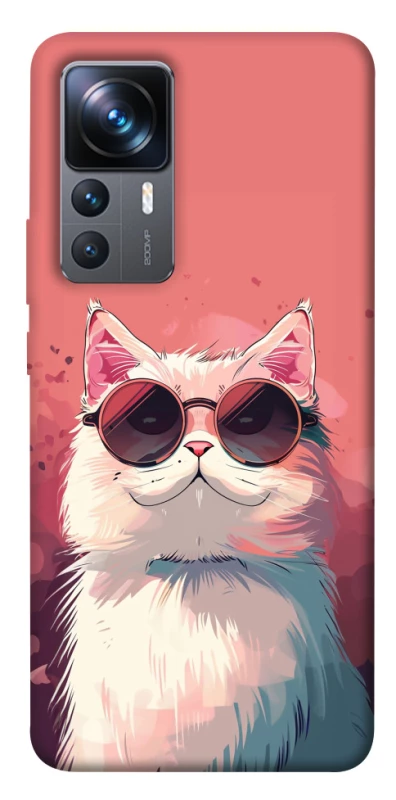 Чохол на Xiaomi 12T / 12T Pro Сat with glasses фото 1 з 1