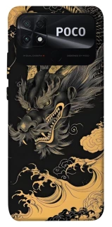 Чохол на Xiaomi Poco C40 gold dragon фото 1 з 1